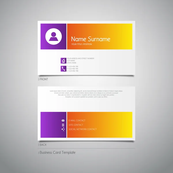 Kartvizit şablonu — Stok Vektör