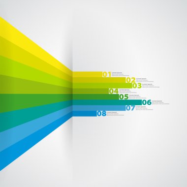 tasarım şablonu ile numaralandırılmış başlık sayfaları