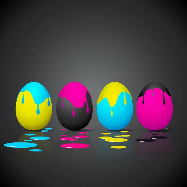 Vtipná velikonoční vejce — Stockový vektor