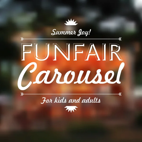 Funfair Carousel text — Stock Vector