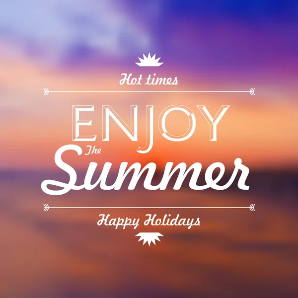 Enjoy Summer Holidays — Stock Vector