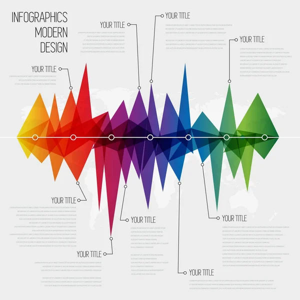 Tid linje infographics design — Stock vektor