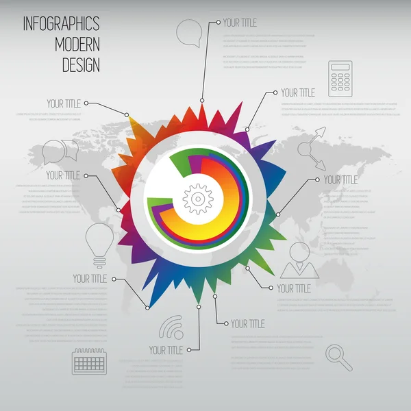 Zaman satırı infographics — Stok Vektör