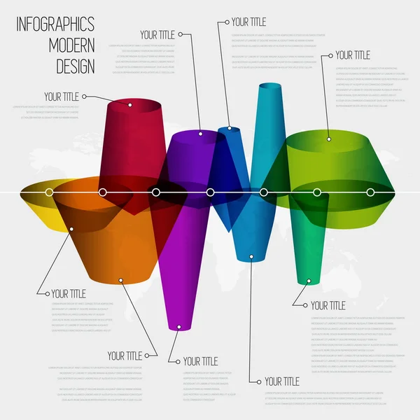 Design de infográficos de linha do tempo — Vetor de Stock