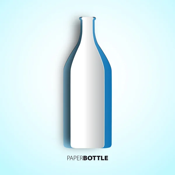 纸的葡萄酒瓶 — 图库矢量图片