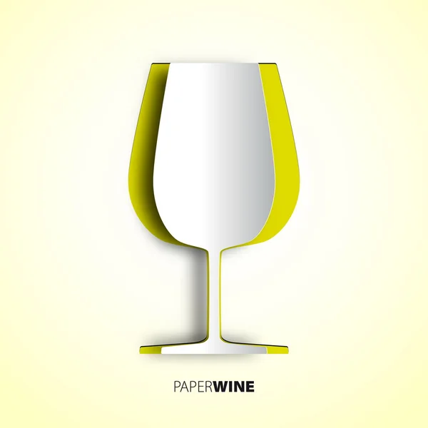 Wine cup from paper — Stock Vector