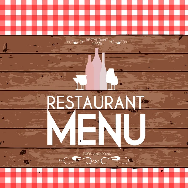 Menu template for restaurant — Stock Vector