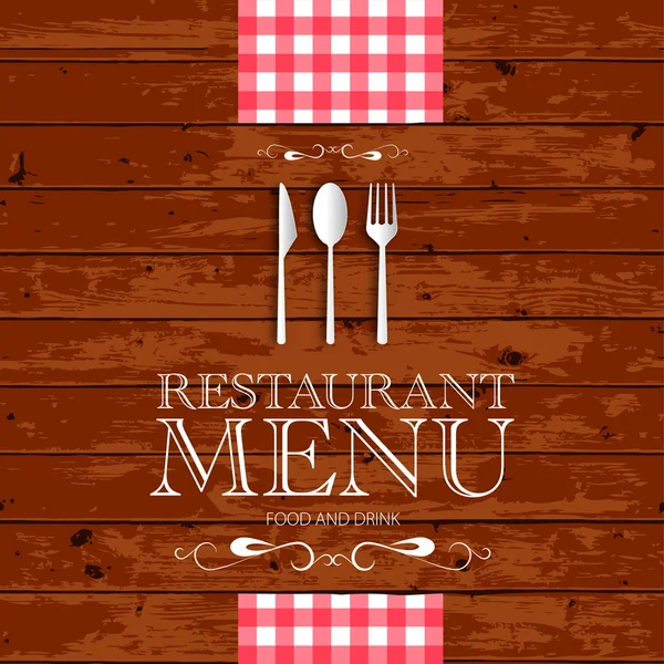 Menu template for restaurant — Stock Vector