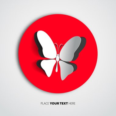 Kağıt kelebek tebrik kartı