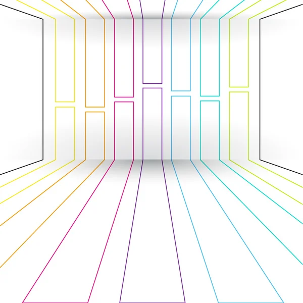 Quarto com parede geométrica — Vetor de Stock