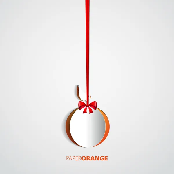 Découpe orange en papier suspendue à l'arc — Image vectorielle