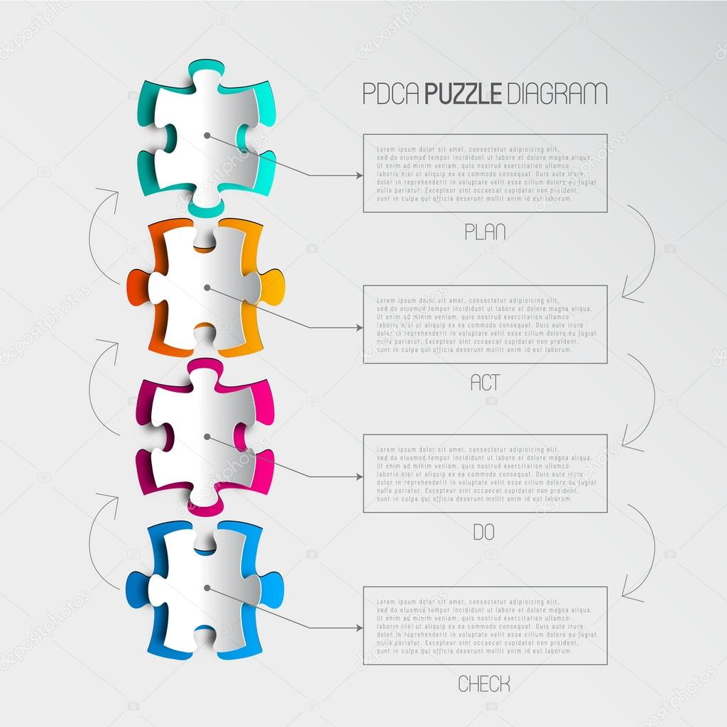 Four colorful Paper puzzle