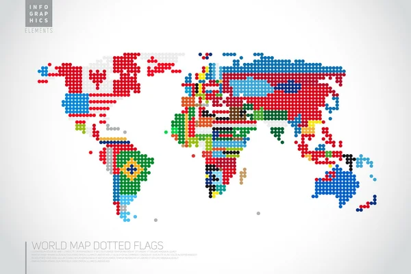 Mapa světa infografika — Stockový vektor