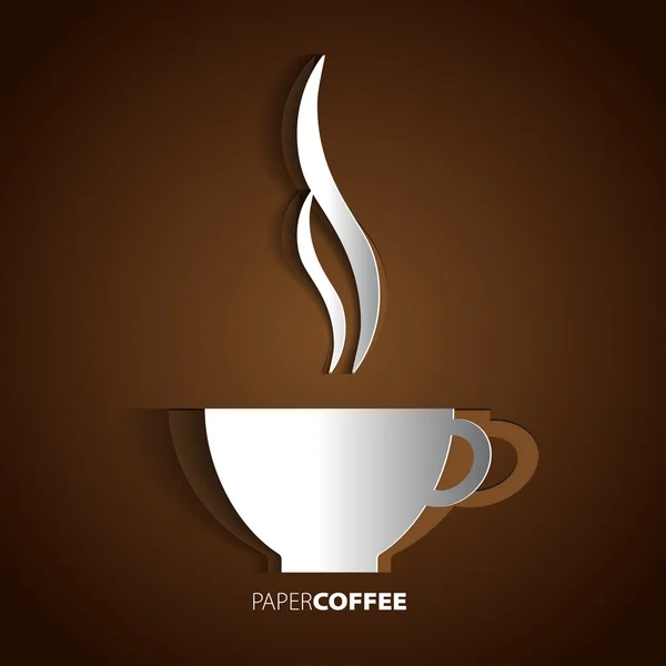 Koffie beker papercut — Stockvector