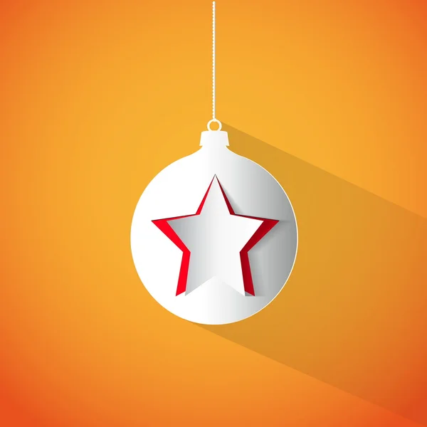 Christmas ball och stjärna — Stock vektor
