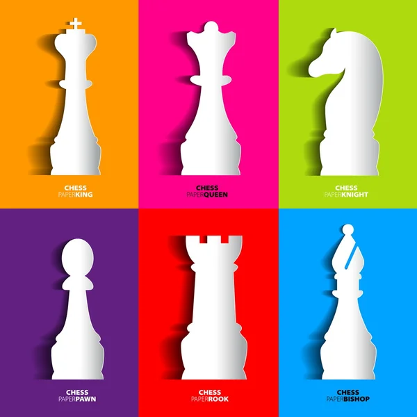 Papercut satranç simgeler