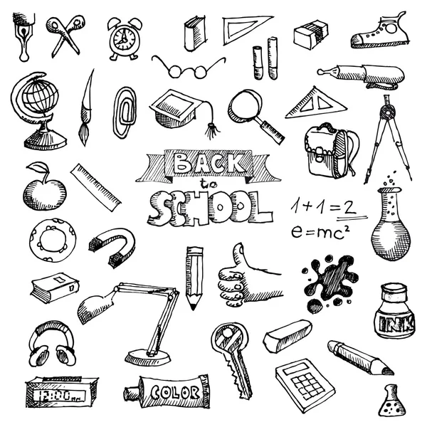 Back to School  Doodles — Stock Vector