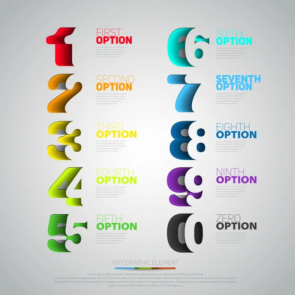 infographics sayılar kümesi ile