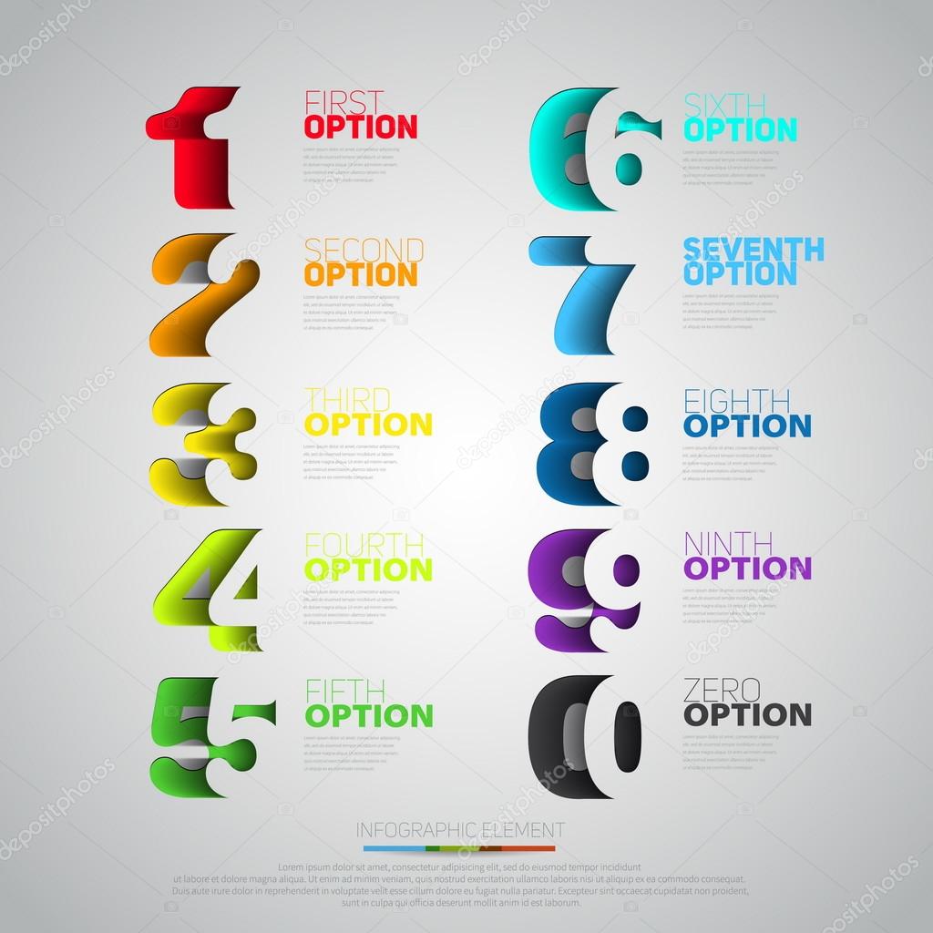 Infographics  with set of numbers