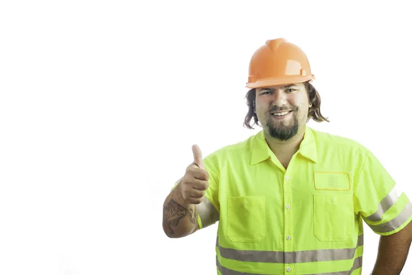 Construction Worker Thumbs Up — Stock Photo, Image