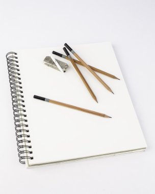 Kağıt ve kalem beyaz