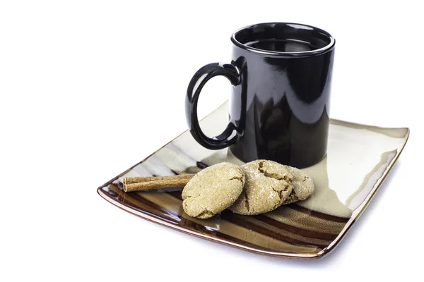 Molasses cookie with coffee — Stock Photo, Image