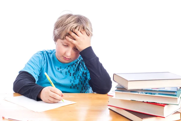 Boy doing homework — Stock Photo, Image
