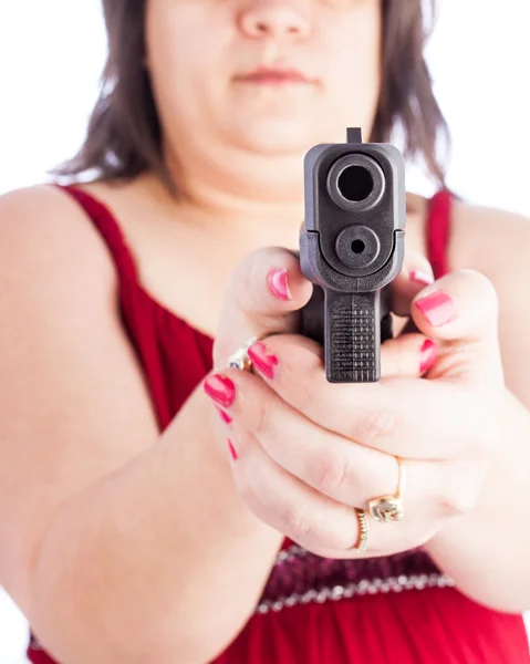 Mujer con pistola Imagen de stock