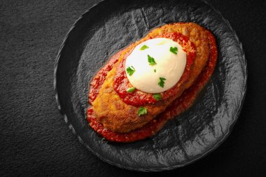 Üst tabaka, yakın plan, İtalyan parmesanları gibi.