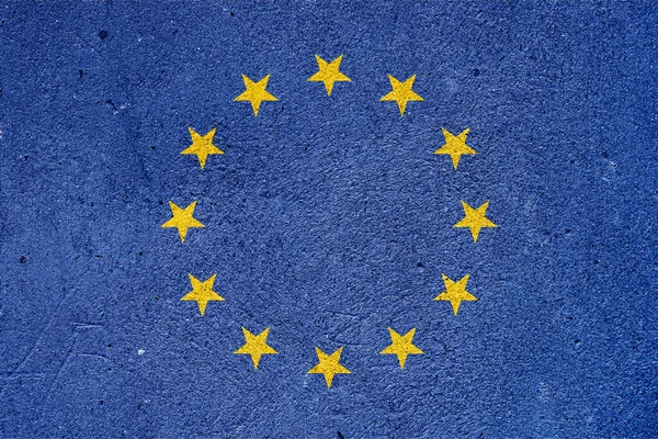 Alçıda Avrupa Birliği Bayrağı — Stok fotoğraf