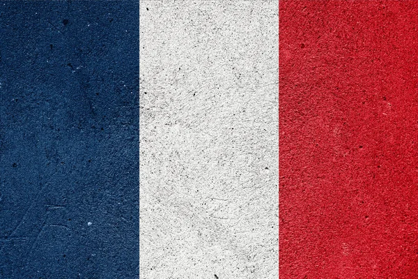 French Flag Plastered Wall — Stock Photo, Image