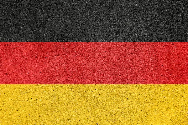 Bandeira Alemanha Numa Parede Rebocada — Fotografia de Stock