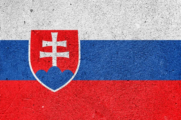 State Flag Slovakia Plaster Wall — Stock Photo, Image