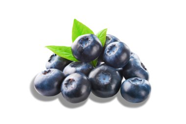 Beyaz arkaplanda izole edilmiş yaban mersinini yakın plan düşük açı görünümü