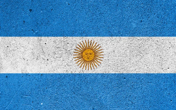 State Flag Republic Argentina Plastered Wall — Fotografia de Stock