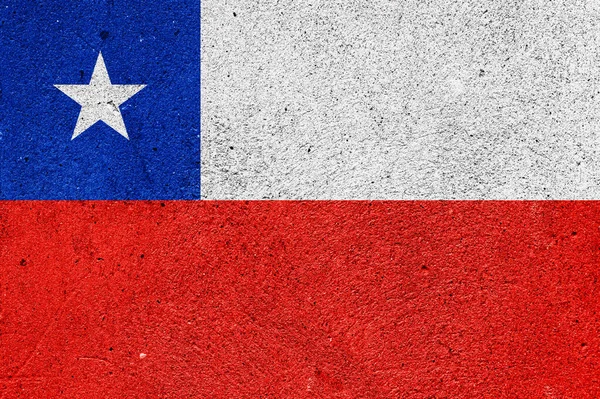 State Flag Republic Chile Plaster Wall — Fotografia de Stock