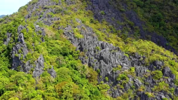 Кліфф Ель Нідо Філіпплсі Чудовий Краєвид Раю Ідеальний Подорожі Природі — стокове відео