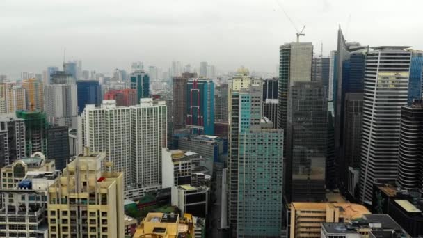 Αεροφωτογραφία Της Πόλης Της Μανίλας Στις Φιλιππίνες Πόλη Καλύπτεται Από — Αρχείο Βίντεο