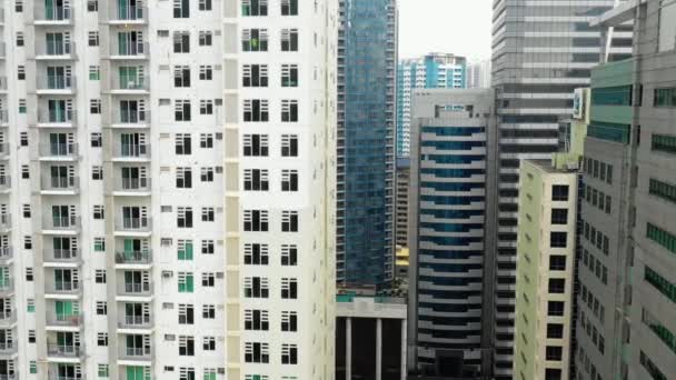 Immeuble Dans Ville Manille Aux Philippines Immeuble Résidentiel Affaires Dans — Video