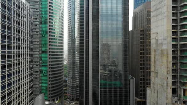 Edifício Manila Capital Das Filipinas Edifício Moderno Com Reflexo Cidade — Vídeo de Stock