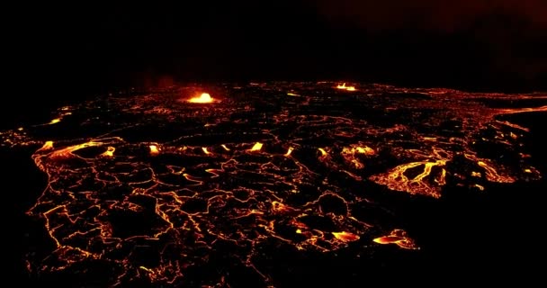 Aerial Video Explosions Eruption Icelandic Volcano Aerial Video Explosions Eruption — Stockvideo