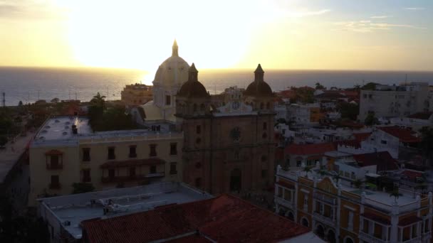 View San Pedro Cathedral Cartagena — Wideo stockowe