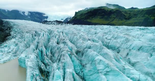 Piękny Zimny Krajobraz Pokazuje Bardzo Dużą Islandzką Lagunę Lodowcową Piękny — Wideo stockowe