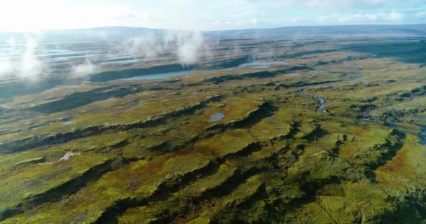 Panoramiczny Krajobraz Islandii Gór Jeziora Podnóża Gór Widok Panoramiczny Ukazuje — Wideo stockowe