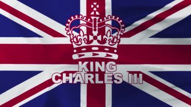 Charles III anısına İngiliz bayrağı. Galler Prensi olarak, annesi Kraliçe II. Elizabeth 'in ölümü üzerine 8 Eylül 2022 tarihinde tahta geçti. Charles, annesi II. Elizabeth ve Philip 'in ilk çocuğu olarak Buckingham Sarayı' nda doğdu..
