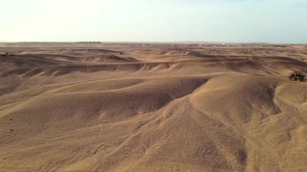 Дрони Пустелі Аль Шаркія Єгипті Постріл Був Зроблений Спекотний День — стокове відео