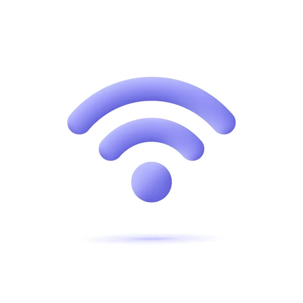 Sinal Wifi Conexão Símbolo Rede Ícone Vetorial Desenhos Animados Estilo — Vetor de Stock