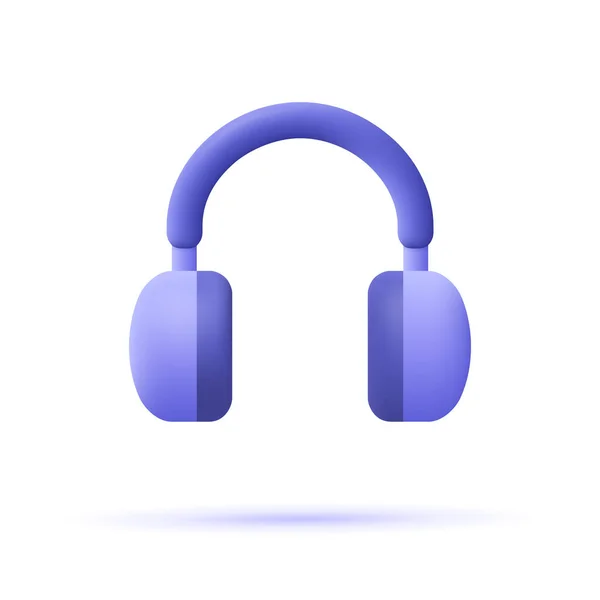 Drahtlose Kopfhörer Ohr Kopfhörer Audio Gadget Hören Audio Elektronisches Gerät — Stockvektor