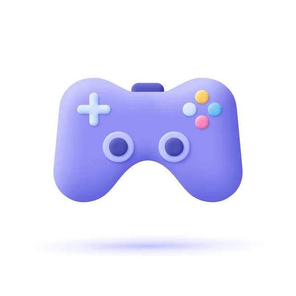 Joystick Gamepad Game Console Game Controller Computer Gaming Vector Icon — Stock Vector