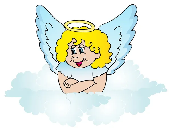 Angel on cloud — Stock Vector